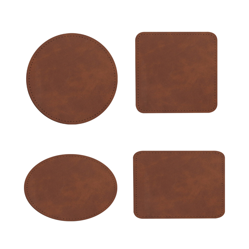 Tampalan Kulit Kulit Pemejalwapan Persegi 2 1/2' x 2 1/2' dengan Pelekat