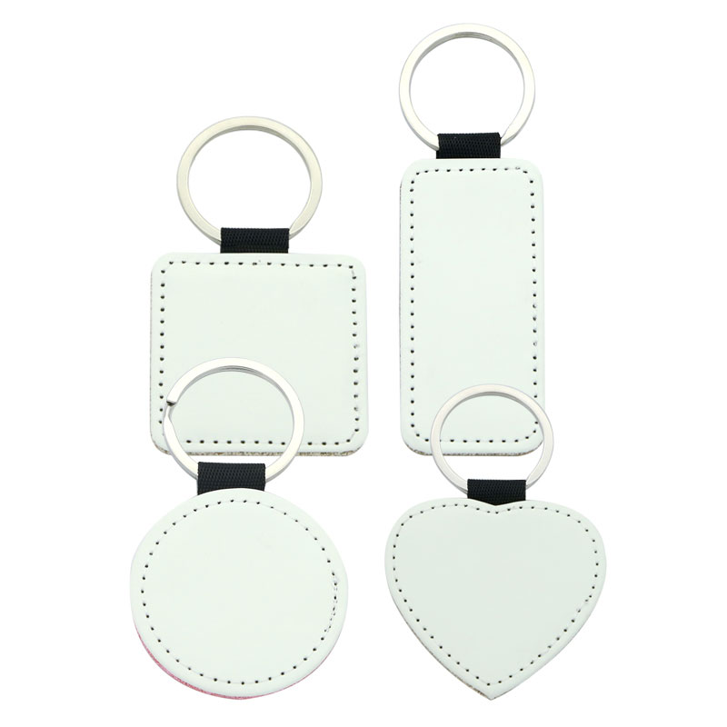 Pemejalwapan Bergemerlapan Leatherette Keychain Square - Percetakan Satu Sebelah Pemejalwapan Bergemerlapan Leatherette Keychain Square - Percetakan Satu Sebelah