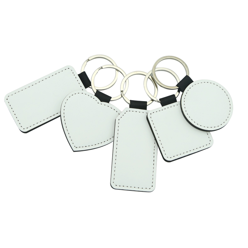 Sublimasi Pu Leather Round Keyring - Percetakan Dua Sebelah