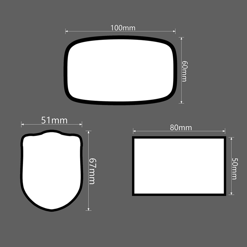 Tampalan Kulit Kulit Pemejalwapan Persegi 2 1/2' x 2 1/2' dengan Pelekat