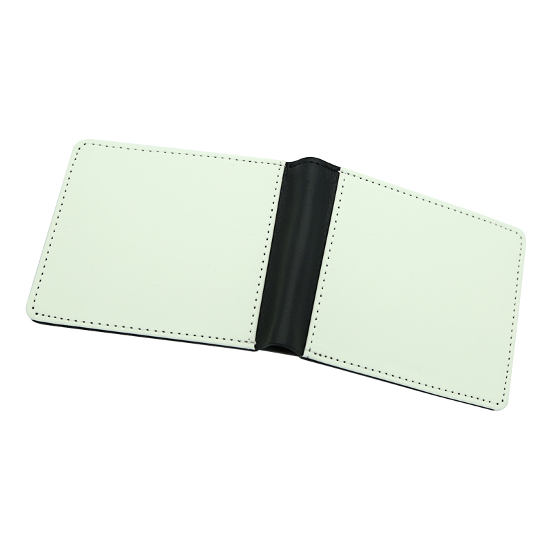Dompet Bifold Kulit Kulit Sublimasi Lelaki dengan Percetakan Dua Sisi