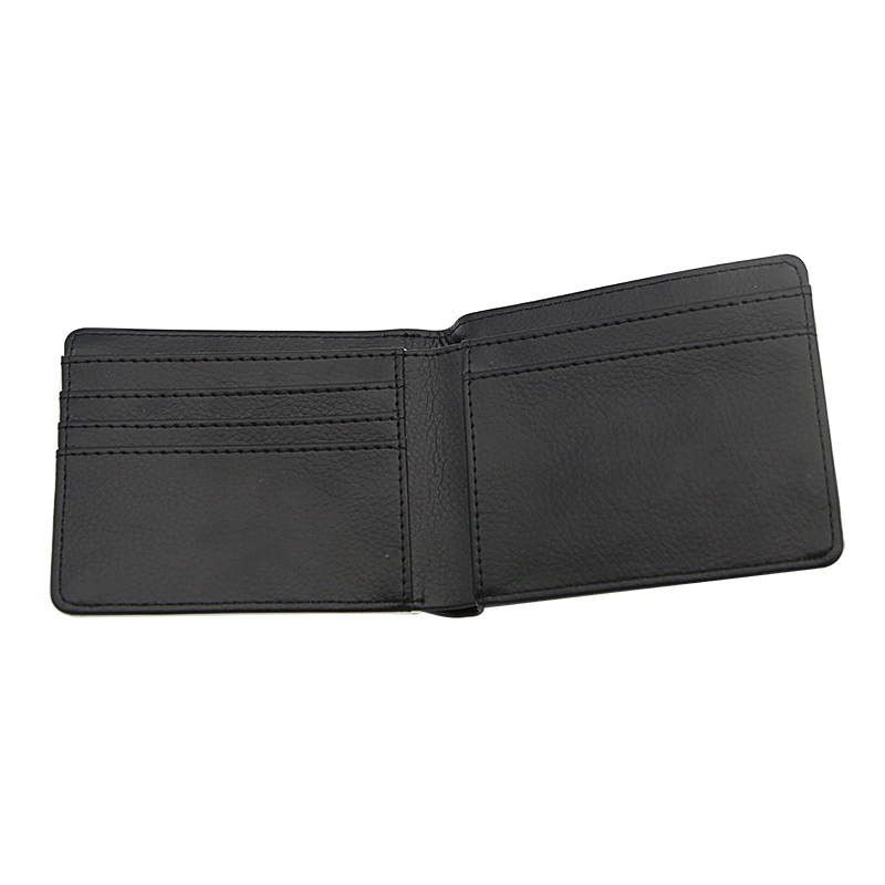 Dompet Bifold Kulit Kulit Sublimasi Lelaki dengan Percetakan Dua Sisi