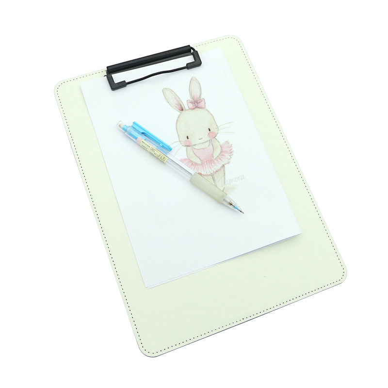 Papan Klip Kulit PU Sublimasi dengan Klip Logam - A5 Papan Klip Kulit PU Sublimasi dengan Klip Logam - A5