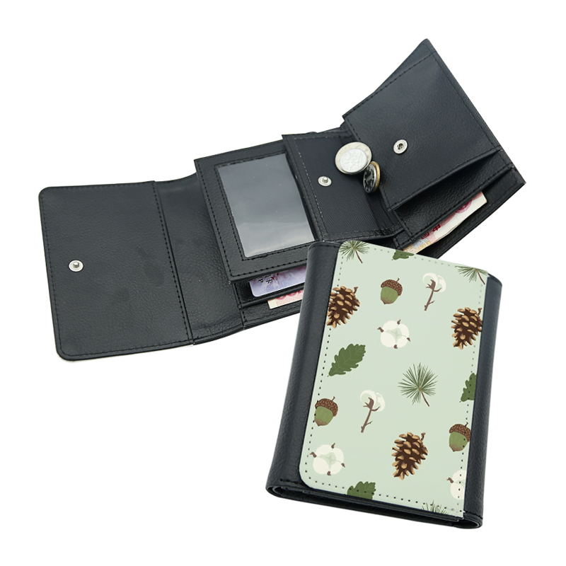 Dompet Kulit Kulit Sublimasi dengan Kulit PU Dalam - Tengah