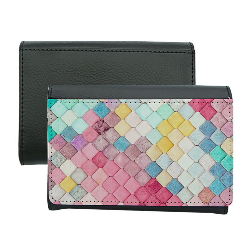 Dompet Bifold Kulit Kulit Sublimasi - Pendek