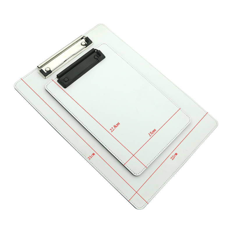 Papan Klip Kulit PU Sublimasi dengan Klip Logam - A5 Papan Klip Kulit PU Sublimasi dengan Klip Logam - A5