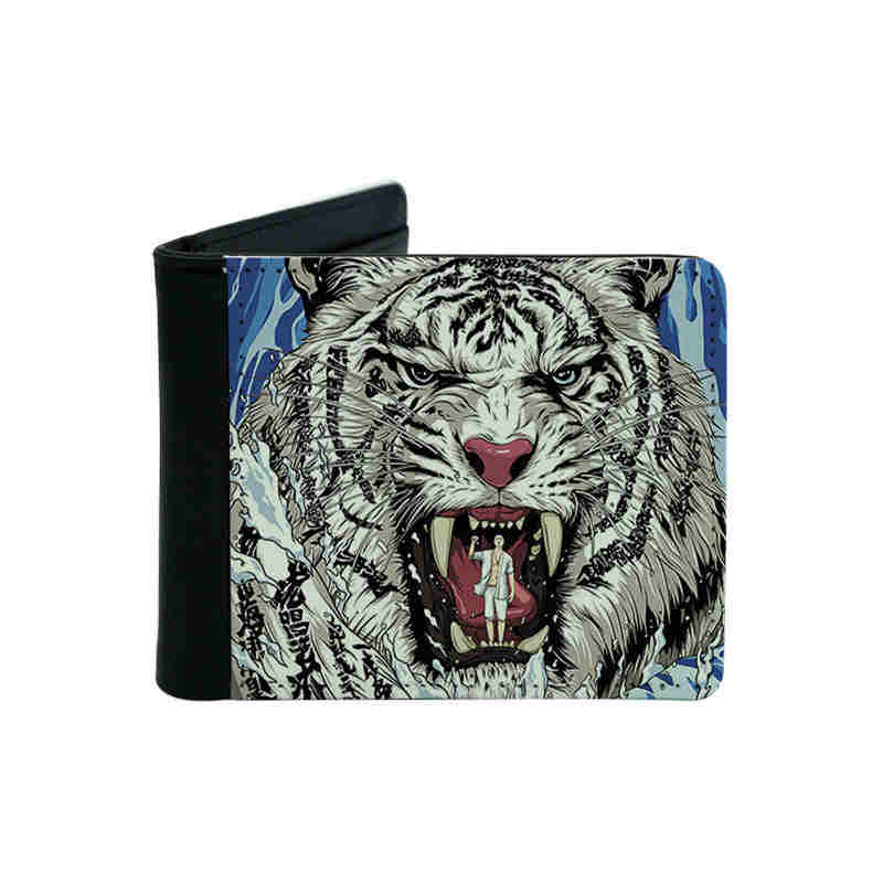 Dompet Bifold Kulit Kulit Sublimasi Lelaki dengan Pemegang Kad