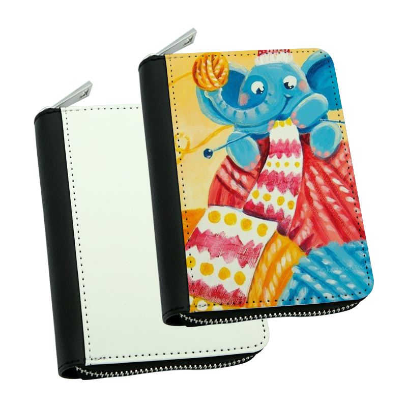 Dompet Zip Kulit Kulit Sublimasi - Tengah