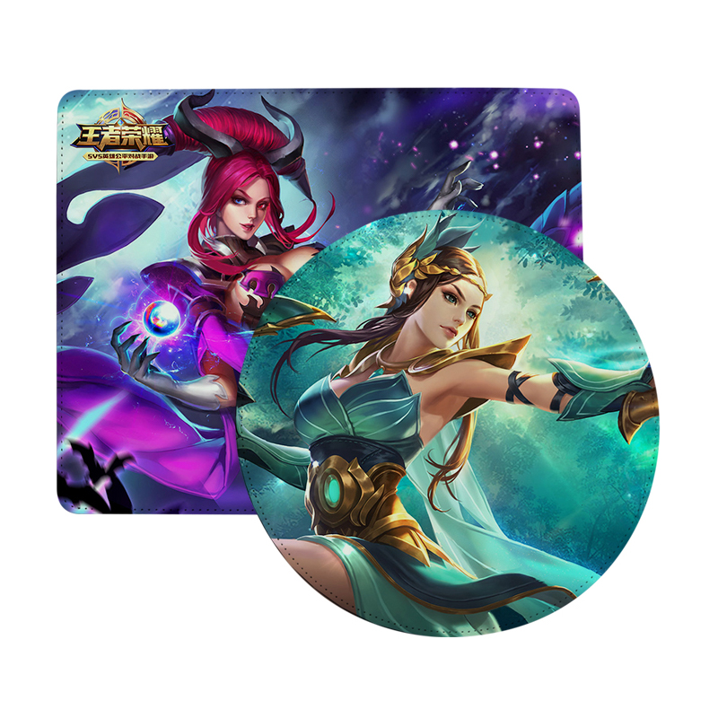 Pad Tetikus Kulit Pu Sublimasi - Bulat