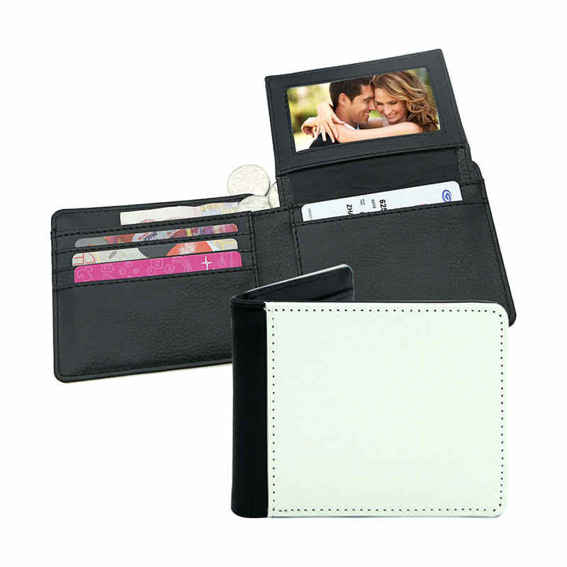 Dompet Bifold Kulit Kulit Sublimasi Lelaki dengan Pemegang Kad