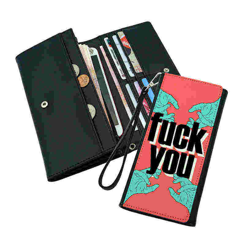 Dompet Kulit Kulit Sublimasi dengan Tali Pergelangan Tangan - Baharu