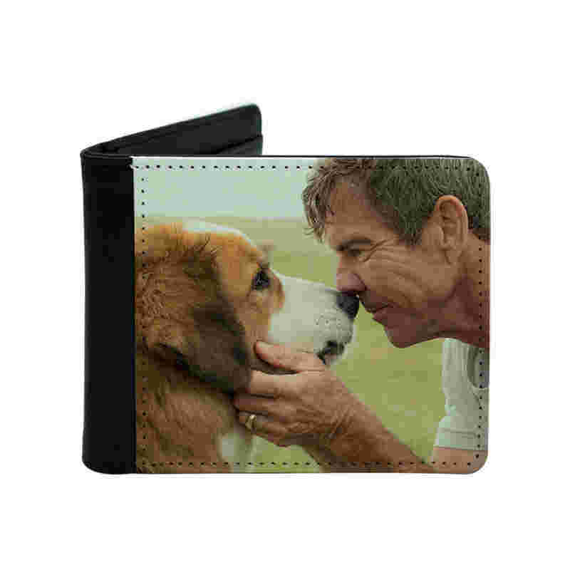 Dompet Bifold Kulit Kulit Sublimasi Lelaki dengan Poket Syiling
