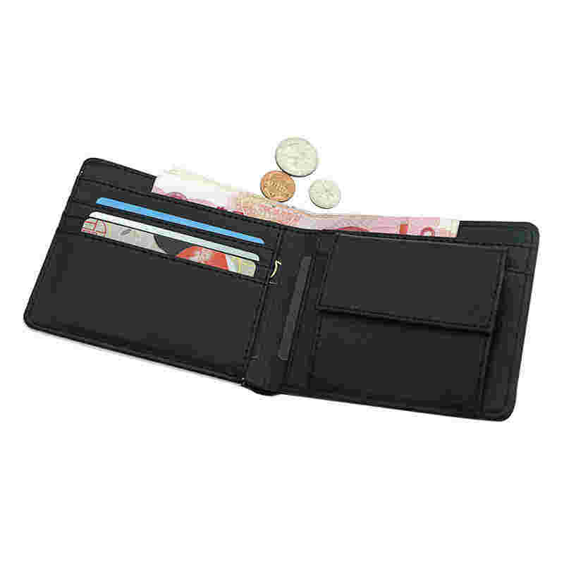 Dompet Bifold Kulit Kulit Sublimasi Lelaki dengan Poket Syiling