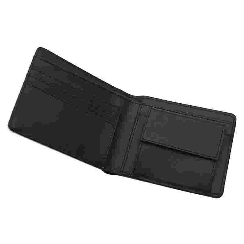 Dompet Bifold Kulit Kulit Sublimasi Lelaki dengan Poket Syiling