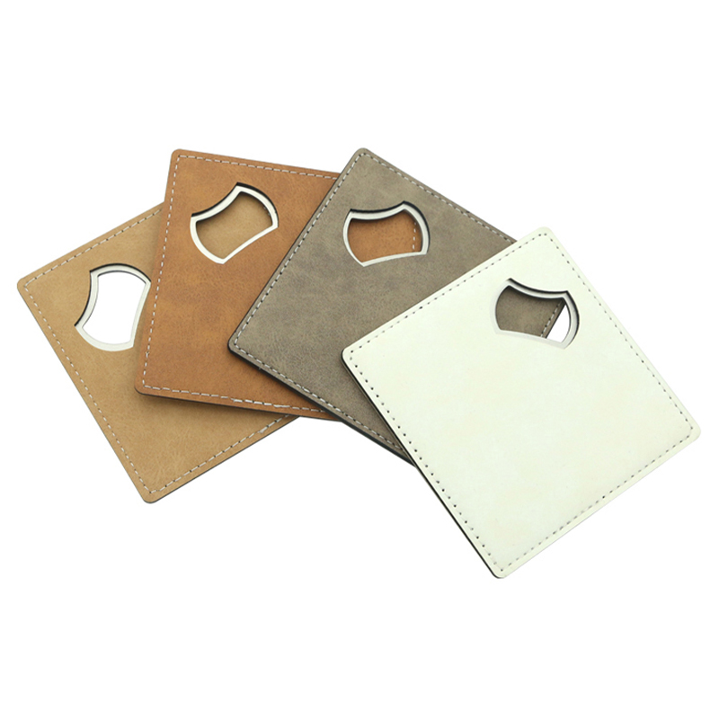 Coaster Pembuka Botol Keluli Tahan Karat Kulit Kulit Sublimasi