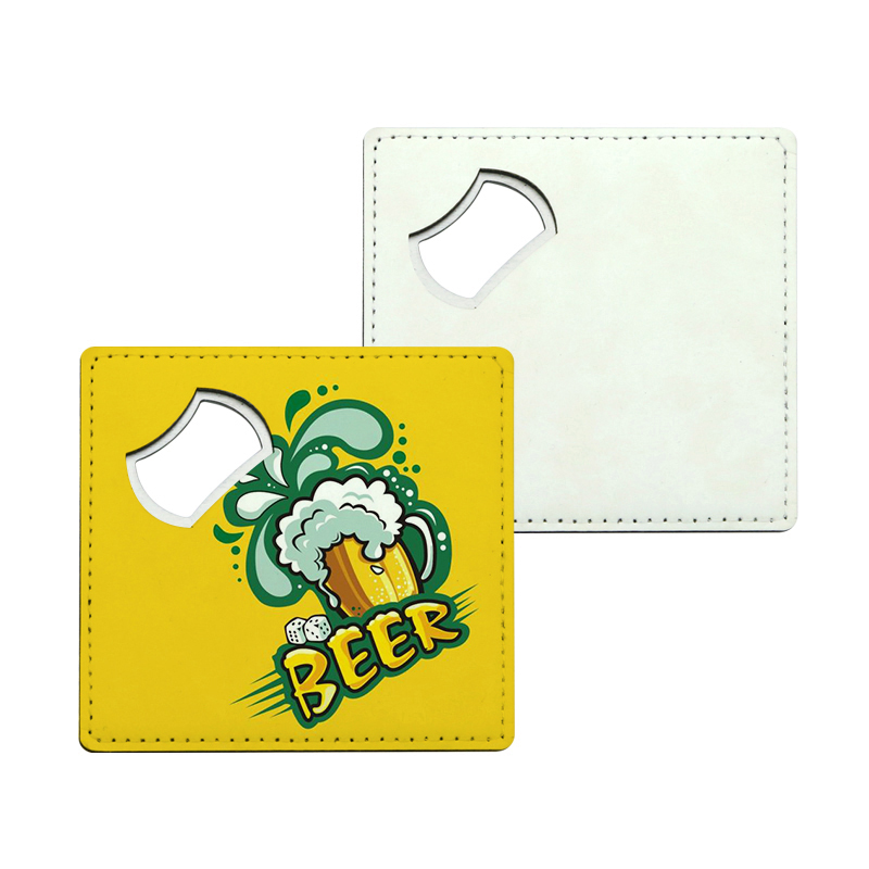 Coaster Pembuka Botol Keluli Tahan Karat Kulit Kulit Sublimasi
